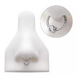 Titanium CNC Set Full CZ & Big Round CZ Front Facing Clicker