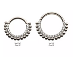 Titanium 16-Bead Prong Set CZ Front Facing Clicker