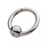 Titanium Ball CZ Side Facing Clicker