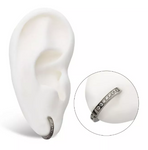 Titanium CZ Hinged Huggie Earring Clicker