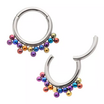 Titanium 5 Cluster Anodized Trinity Balls Clicker