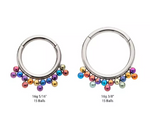 Titanium 5 Cluster Anodized Trinity Balls Clicker