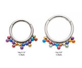 Titanium 5 Cluster Anodized Trinity Balls Clicker