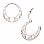 Titanium Cut Out Pyramid Shape Front Facing Clicker