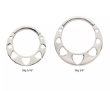 Titanium Cut Out Pyramid Shape Front Facing Clicker