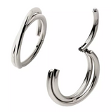 Titanium Double Hoop Side Facing Clicker