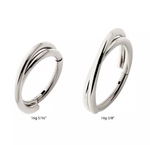 Titanium Double Hoop Side Facing Clicker