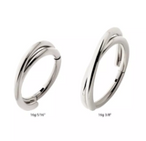 Titanium Double Hoop Side Facing Clicker