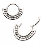 Titanium Half Circle with Beads Clicker