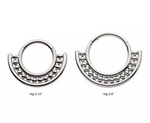 Titanium Half Circle with Beads Clicker
