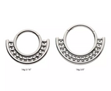 Titanium Half Circle with Beads Clicker