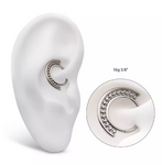 Titanium Half Circle with Beads Clicker