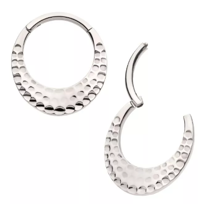 Titanium Hammered Round Shape Clicker