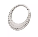 Titanium Hammered Round Shape Clicker