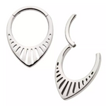 Titanium Cut Out Teardrop Shape Clicker