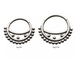 Titanium Smiley Design Cluster Beads Clicker
