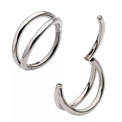 Titanium Double Hoop Clicker