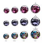 Titanium Threadless Swarovski Crystal Side Facing Top (6 colors)