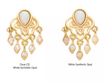 14K Gold Threadless Opal Mandala & CZ/Opal Drops Dangle Top (2 colors)