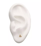 14K Gold Threadless Triangle CZ Top