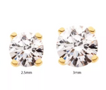14K Gold Threadless Prong-Set Diamond Top (5 sizes)