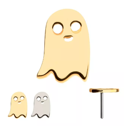 14K Gold Threadless Ghost Top (2 colors)