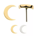 14K Gold Threadless Moon Top (2 colors)