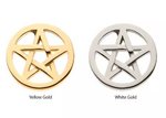 14K Gold Threadless Pentagram Top (2 colors)