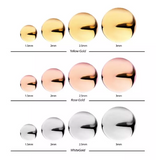 14K Gold Threadless Ball Top (12 options)