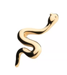 14K Gold Threadless Snake Top (3 colors)