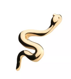 14K Gold Threadless Snake Top (3 colors)
