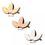 14K Gold Threadless 3 Leaf Flat Top (3 colors)