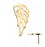 14K Gold Threadless Angel Wing Top (2 options)