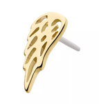 14K Gold Threadless Angel Wing Top (2 options)