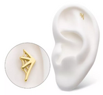 14K Gold Threadless Spiderweb Quarter Top (2 options)