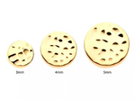 14K Gold Threadless Hammered Disk Top (3 sizes)