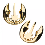 14K Gold Threadless Star Wars Jedi Symbol Top