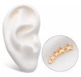 14K Gold Threadless 5-Star Cluster Top