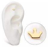 14K Gold Threadless Crown Top