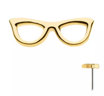 14K Gold Threadless Eyeglasses Top