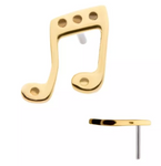 14K Gold Threadless Music Two Eighth Top
