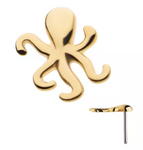 14K Gold Threadless Octopus Top