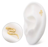 14K Gold Threadless Ornate Snake Top