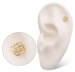 14K Gold Threadless 4 Pointed Celtic Knot Top
