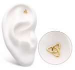 14K Gold Threadless Celtic Knot Top