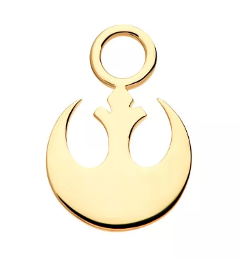14K Gold Star Wars Rebel Symbol Charms (2 options)