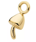 14K Gold Mushroom Charm