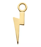 14K Gold Lightning Bolt Charm