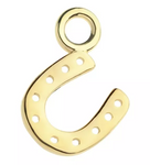 14K Gold Horseshoe Charm