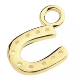 14K Gold Horseshoe Charm